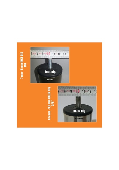 Metal Baza Koltuk Kanepe Sehpa Ayağı Krom 12 Cm 4'lü Krom