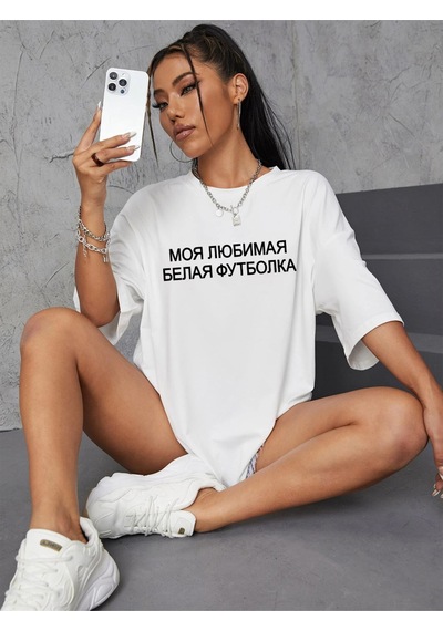 Noıssey Urban Pop Graphic Kadın Tişört Koleksiyonukod 5119 Beyaz3