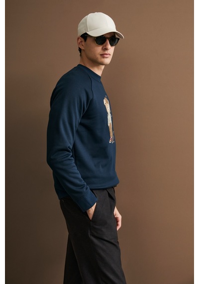 Lufian Storm Erkek Sweatshirt Lacivert Lacivert 112030204100200