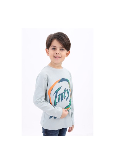 Toontoy Kids Toontoy Erkek Çocuk Baskılı Tişört Yeşil