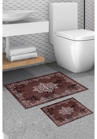 Alanur Trend Kaymaz Taban Dijital Banyo Takımı Bordo