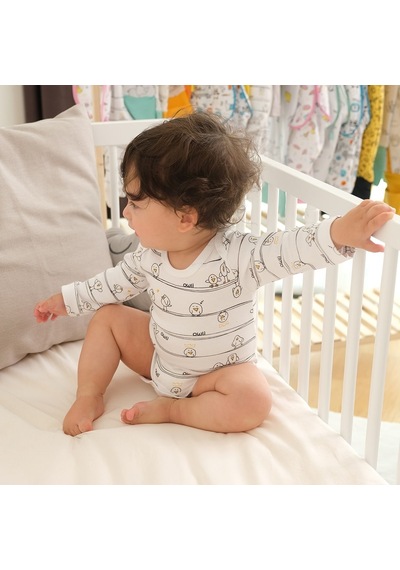 Owlishop Owli Bebek Body Uzun Kol Early Birds Beyaz