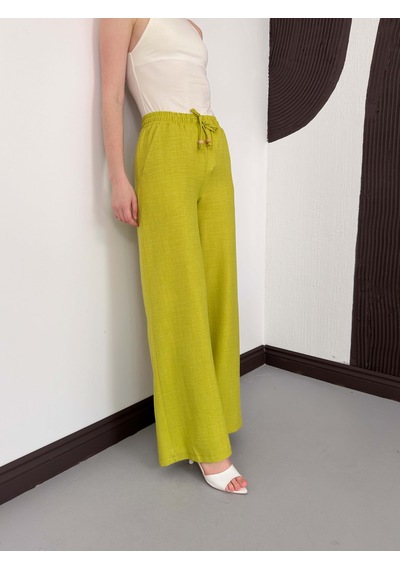 Verymoda Keten Pantolon D2381 Fıstık Yeşili