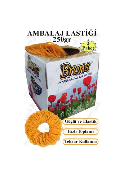 Ambalaj Lastiği 250 Gr 2 Paket Brons 500 Gr Para Lastigi Paket Lastiği Kopmaz %100 Kauçuk Elastik Kaliteli