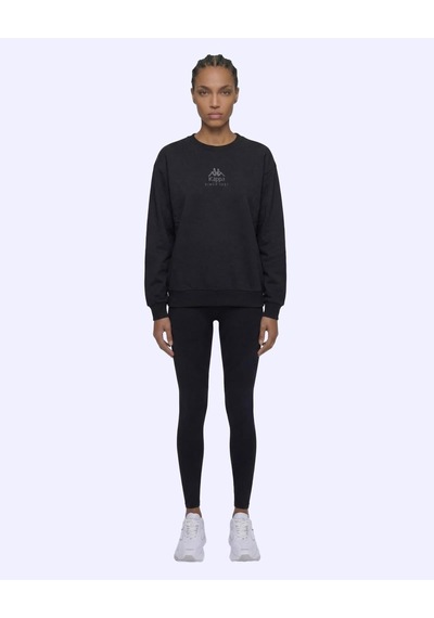 Kappa Milas Crewneck Kadın Siyah Comfort Sweatshirt