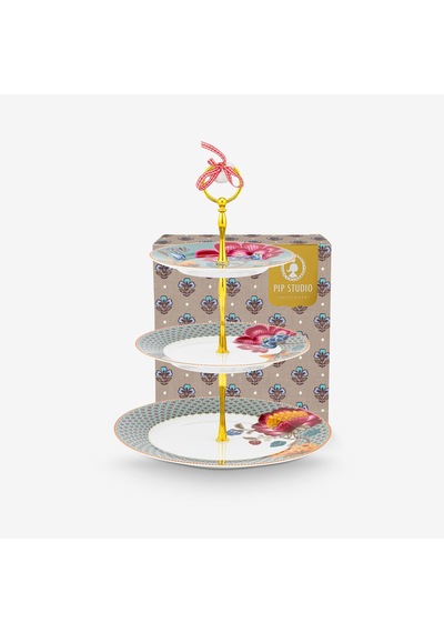 Mavi Porselen Kek Standı 26,5 Cm