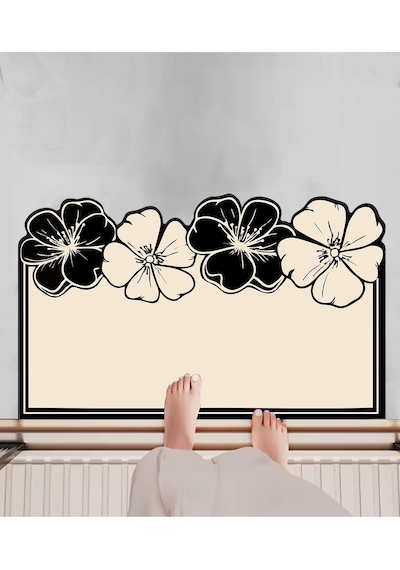 Morpho Ekru Tekli Banyo Paspası,kaymaz Tabanlı,yıkanabilir 60x100 Cm Djtbanyo Renkli