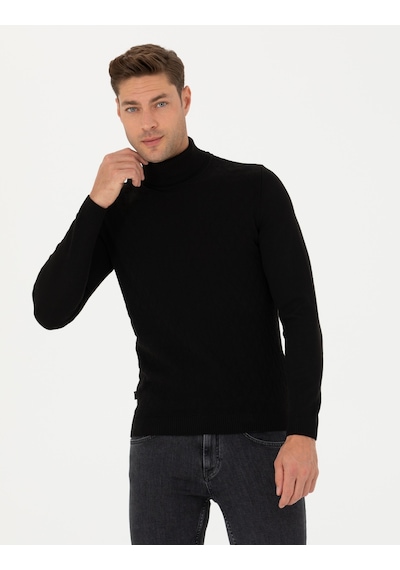 Pierre Cardin Erkek Siyah Triko Kazak 50278094-vr046 Siyah