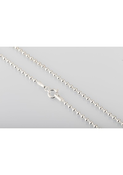 925 Ayar Gümüş Unisex Tırnak Makası Model Gümüş Top Zincir 2,5 Mm