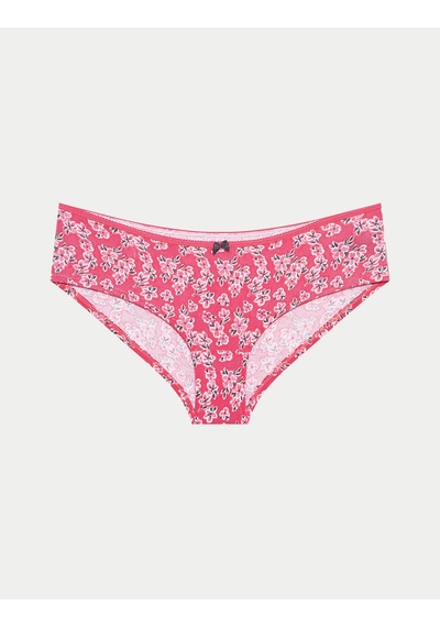 Marks & Spencer 5'li Cotton Lycra Short Külot Seti T61005102X Pembe