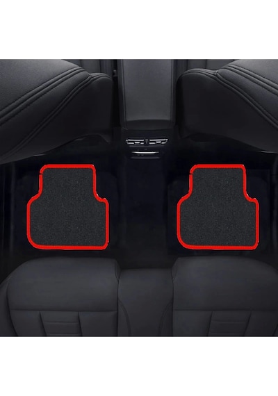 Toyota Corolla 2000-2007 Sedan Siyah Halı Kırmızı Kenar Petek Topuk