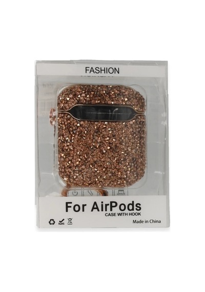 Airpods 2 2.nesil Mira Taşlı Kılıf - Rose Diğer