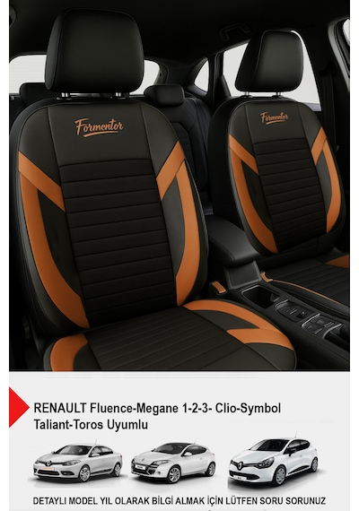 Formentor Tay Tüyü Oto Koltuk Kılıfı Renault Fluence-megan 1-2-3-clio-symbol-tailant-toros Taba