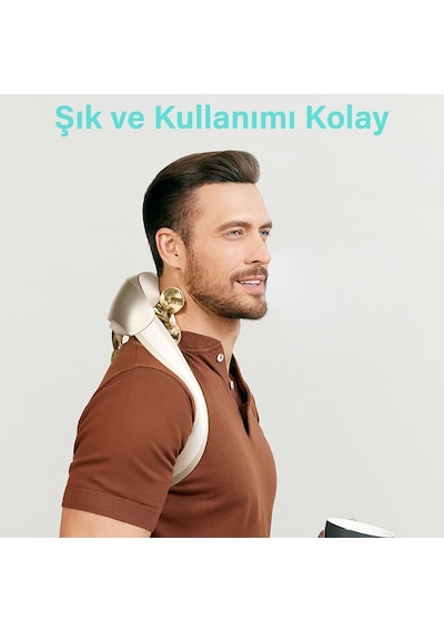 SKG H7 Ultra Boyun Ve Omuz Masaj Aleti, Yoğurmalı, Shiatsu Masaj Terapisi, Fototerapi, Termoterapi Beyaz