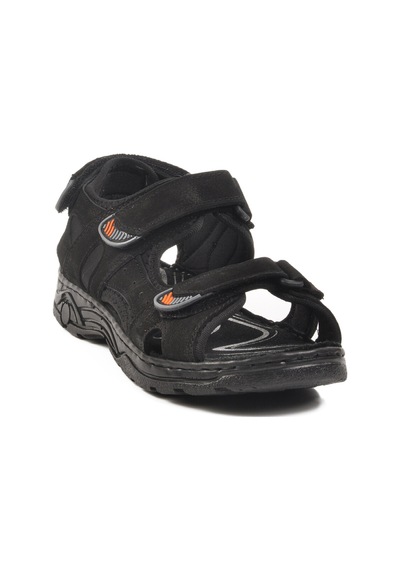 Siyah Erkek Çocuk Cırtlı Spor Sandalet 1305 G Siyah