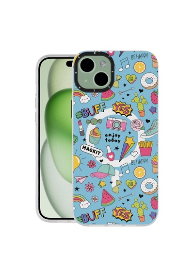 BuffiPhone Uyumlu 15 Magkit Desenli Kılıf