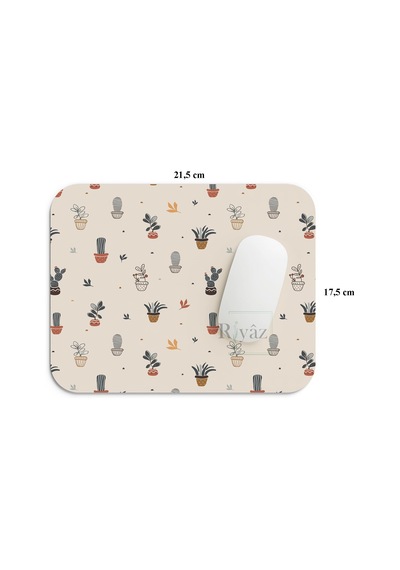 Lexroo Kaktüs - Dikdörtgen Mouse Pad, 17,5 Cm X 19,50 Cm