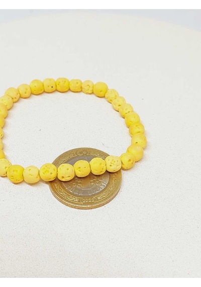 Lav Taşı Sarı Renk Bileklik 6mm 52382 Çok Renkli