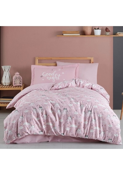 Tek Kişilik Poplin Nev Takımı Daisy Pembe Çok Renkli