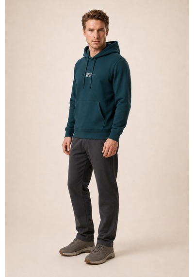 Redline Thenk Yeni Sezon Erkek Regular Fit Kapüşonlu Sweatshirt Nefti