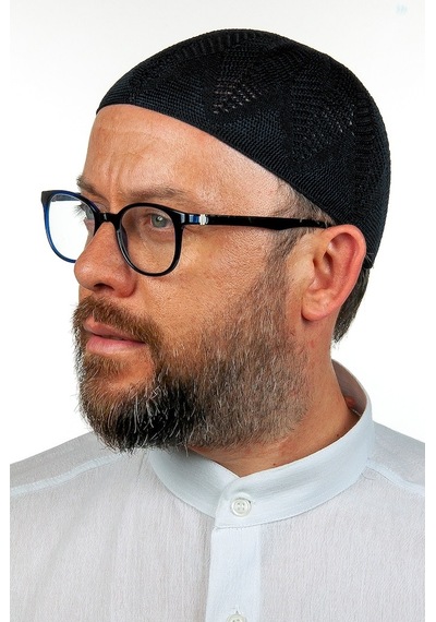 Berra Çelik Örme Dantel Namaz Takkesi Lacivert 1 Adet