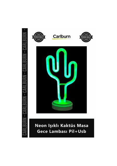 Özel Üretim Dekoratif Modern Estetik Masaüstü Tasarım Neon Işıklı Kaktüs Masa Gece Lambası Pil+usb Diğer