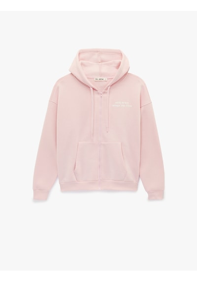 Koton Kanguru Cepli Fermuarlı Kapüşonlu Arkası Baskılı Oversize Sweatshirt Pembe 6sal10258ık Gülkurusu Koton Kanguru Cepli Fermuarlı Kapüşonlu Arkası Baskılı Oversize Sweatshirt Pembe 6sal10258ık Gülkurusu