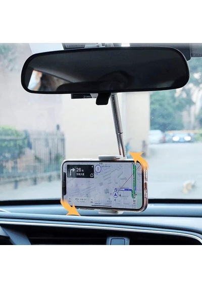 Ayarlanabilir Araç Dikiz Aynası Telefon Tutucu Gps Takip Standı Universal 6-10cm Telefon Tutucu Diğer