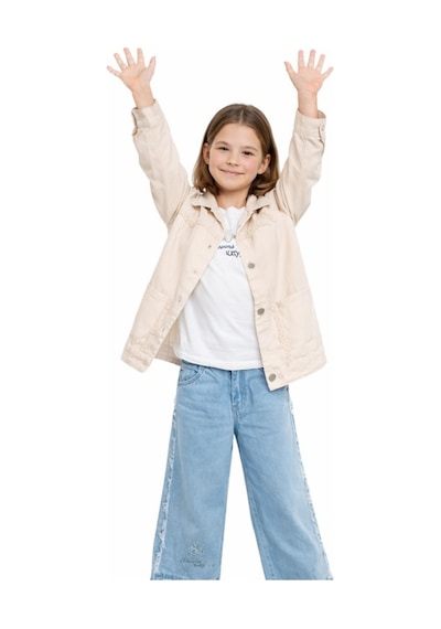 İrem Çocuk Giyim Kız Çocuk Çiçek Püskül Detaylı Ceket Geniş Paça Pantolon Sweatshirt Üçlü Krem Renk Bayramlık Takım Krem İrem Çocuk Giyim Kız Çocuk Çiçek Püskül Detaylı Ceket Geniş Paça Pantolon Sweatshirt Üçlü Krem Renk Bayramlık Takım Krem