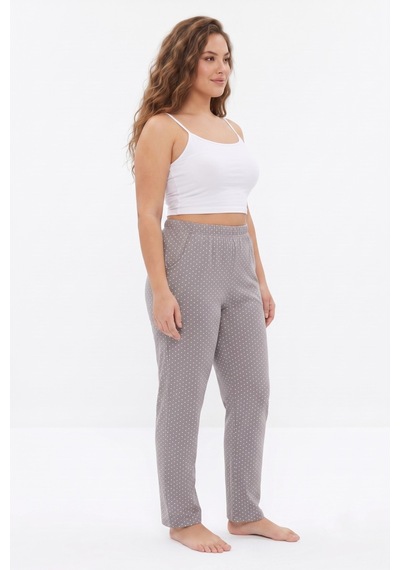 Kadın Tek Penye Pijama Alt Bgl-st05656 Vizon