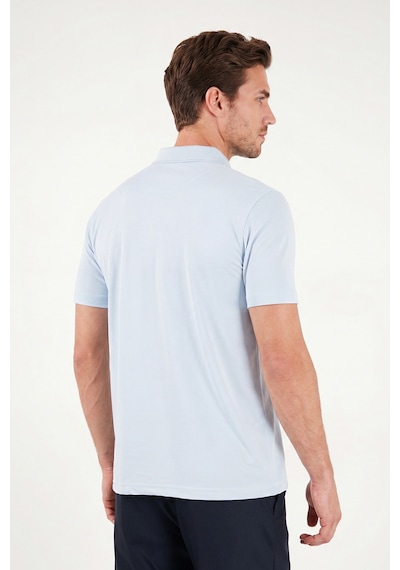 Buratti Pamuklu Regular Fit Göğüs Cepli Düğmeli Polo T Shirt Erkek Polo T Shirt 4565001 Bebe Mavi