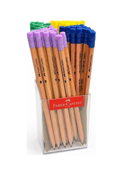 Faber Castell Kurşun Kalem Natural Silgili 72 Adet 5244117900 Çok Renkli