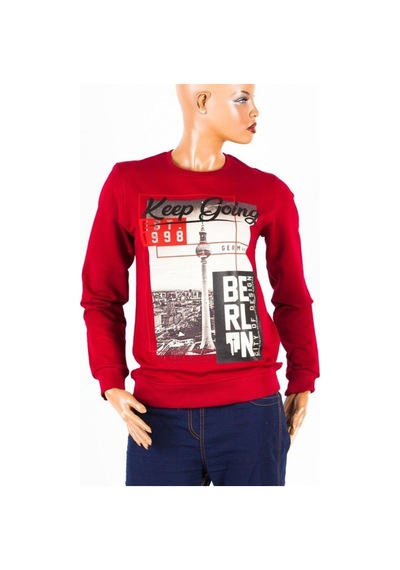 Berlin Unisex Pamuklu Slim Fit Sweatshirt Small