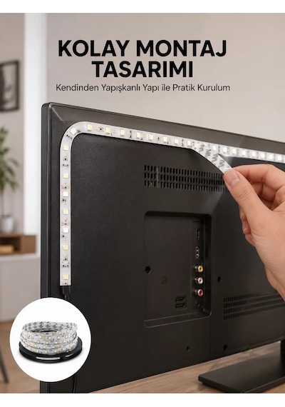 Uzaktan Kumandalı Led Tv Arka Işık Şeridi Yeni Nesil Renkli 54771361
