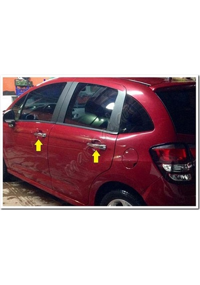 Citroen C3 Krom Kapı Kolu 2009-2016 4 Kapı Paslanmaz Çelik