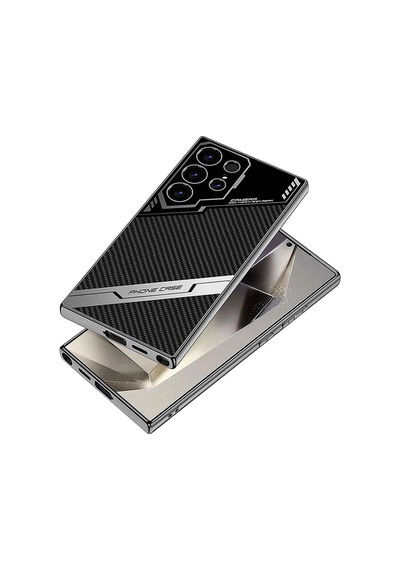 Galaxy S24 Ultra Uyumlu Kılıf Kamera Korumalı Karbon Tasarım Zore Yeni Seri Procase Kapak-siyah Karb Siyah Karbon