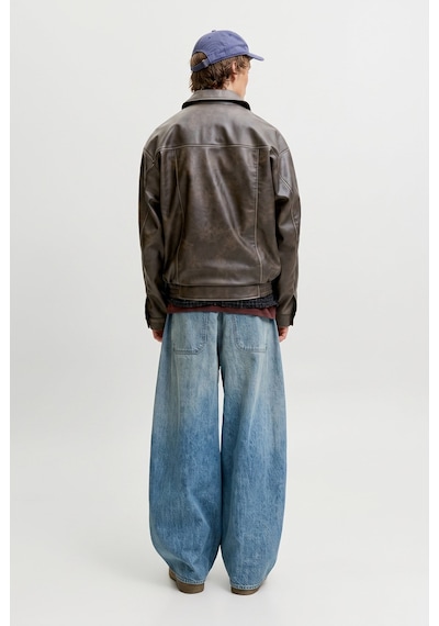 Jack & Jones Jjmarlon Pu Jacket Kahverengi