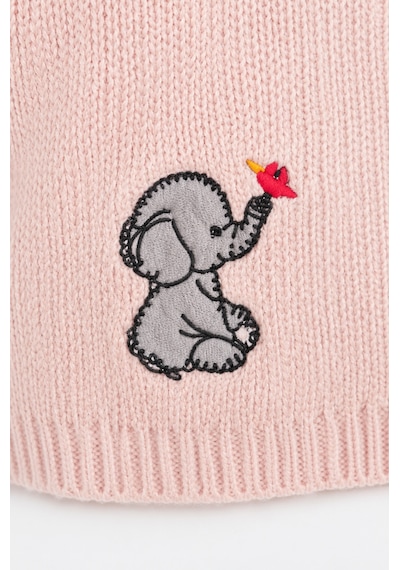 Kız Bebek Fil Detaylı Kazak 23115 Pembe