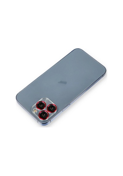 Newface Apple Uyumlu iPhone 11 Pro Metal Kamera Lens Koruma Cam Semeglbl - 83 - Kırmızı