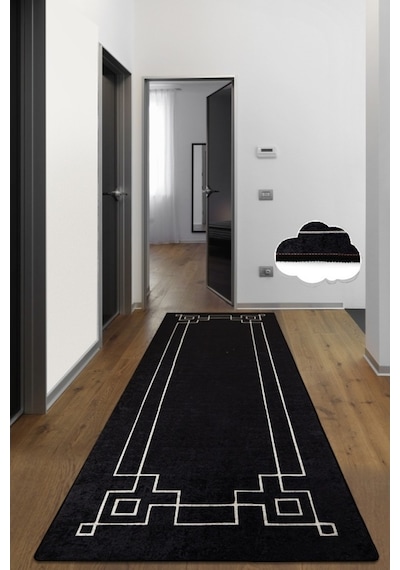 Square Sıyah Yolluk 100X300 Cm Kesme Yolluk