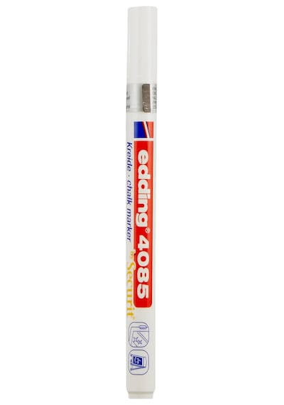Edding 4085 Tebeşir Kalemi - Beyaz - 1 Tebeşir Kalemi - 1-2 Mm Yuvarlak Uçlu