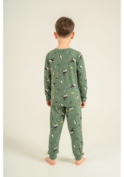 Rolypoly Erkek Çocuk Space Yeşil Uzun Kol Pijama Takım Rp3888-c-v1 Rp3888-c-v1