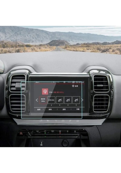 Citroen C5 Aircross Multimedya Glass Ekran Koruyucu Navigasyon Glass Ekran Koruyucu Nano