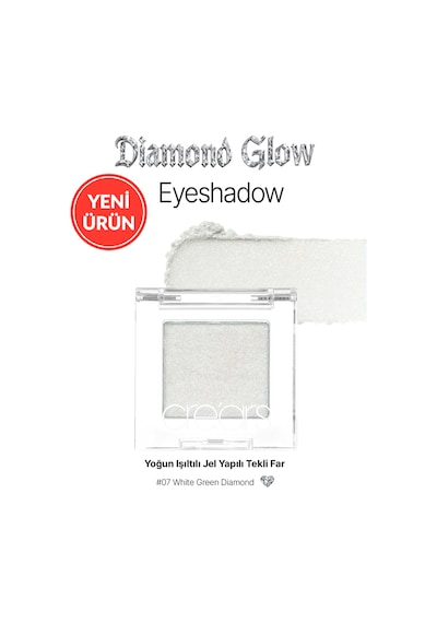 Yoğun Işıltılı Jel Yapılı Tekli Far Cre'ars Diamond Glow Eyeshadow 07 White Green Diamond 03843148