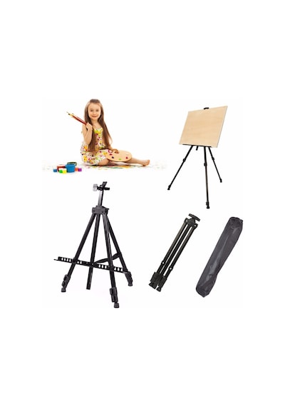 Taşınabilir Ayarlanabilir Metal Üçgen Şövale Tripod Çizim Standı