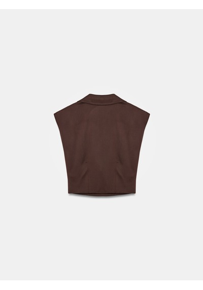 Dilvin 50543 %100 Lyocell Kruvaze Bluz-kahve