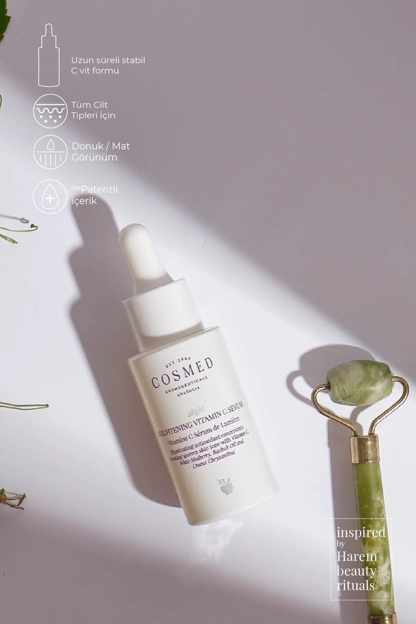 Cosmed Aydınlatıcı ve Leke Karşıtı Etkili C Vitamini Serum - Brightening Vitamin C Serum - 30 ml