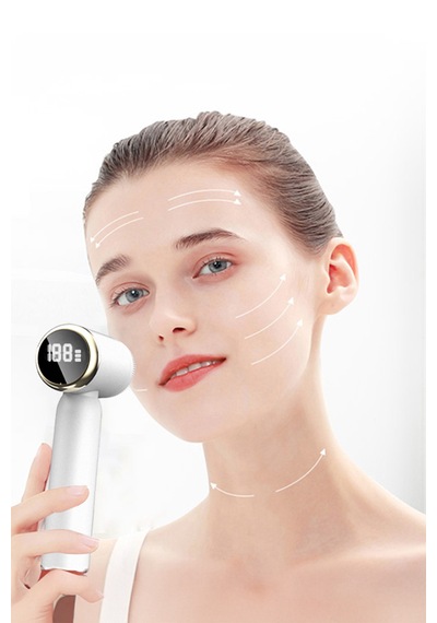 Veryfit 6 In 1 - 3 Aşamalı Su Geçirmez Led Ekranlı Peeling Masaj Cilt Temizleme Bakım Aleti Beyaz