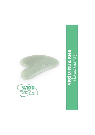 Bade Natural Gerçek Yeşim Gua Sha Yüz Masaj Taşı