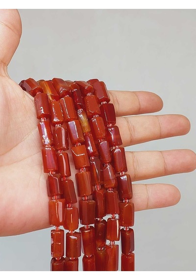 Bileklik Boy Akik Taşı 7x12mm Yarım Dizi 49920 18cm Uzunluğundadır Çok Renkli